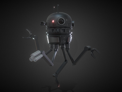  智能机器人3d模型 