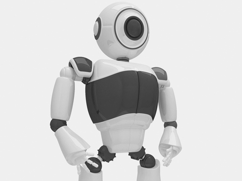  智能机器人3d模型 