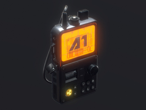  声纳 探测器3d模型 