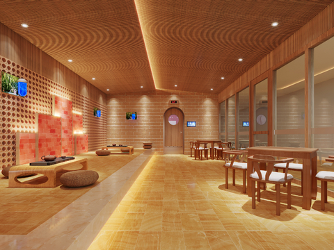  洗浴中心 汗蒸房3d模型 