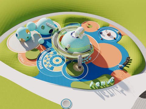  游乐场 儿童乐园3d模型 