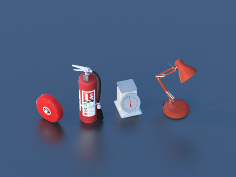  秤 台灯 灭火器3d模型 