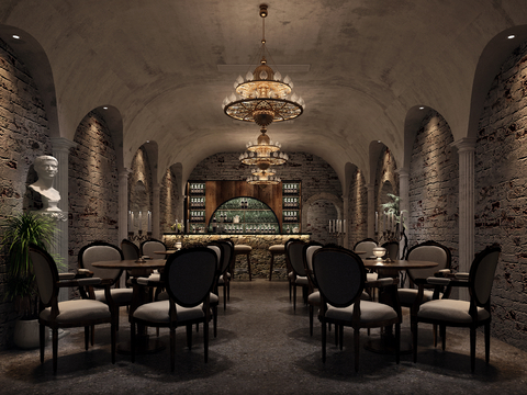  欧式古典酒吧 酒馆3d模型 