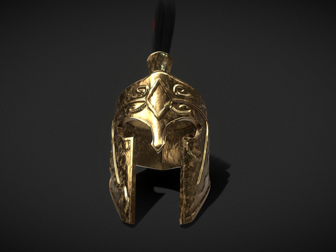  斯巴达头盔 动漫道具3d模型 