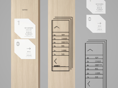  楼层指示牌 导视牌 指引牌3d模型 