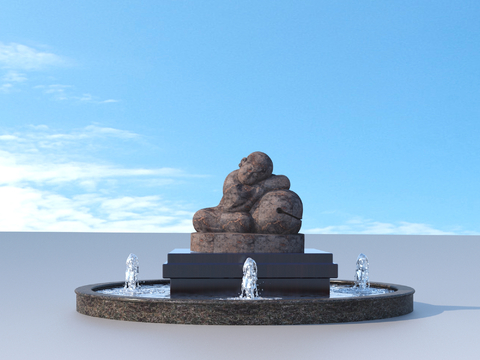  城市景观 水景雕塑3d模型 