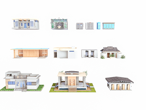  公共卫生间 公厕3d模型 