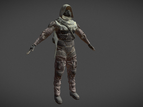  科幻士兵 动漫人物3d模型 