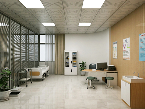  现代医院 医务室3d模型 