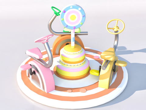  儿童娱乐项目 游乐园设施3d模型 