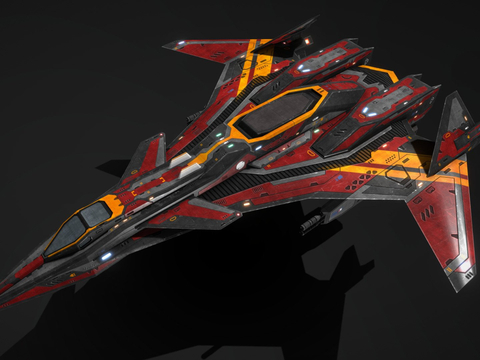  科幻战斗机3d模型 