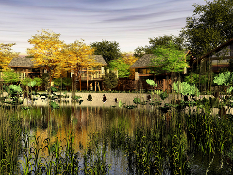  自然风景3d模型 