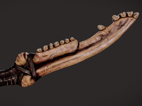  骨刀 刀剑 动漫道具3d模型 