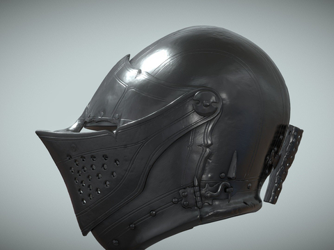  骑士头盔3d模型 