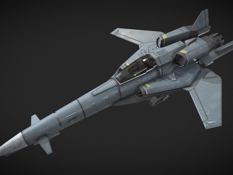 科幻战斗机3d模型 