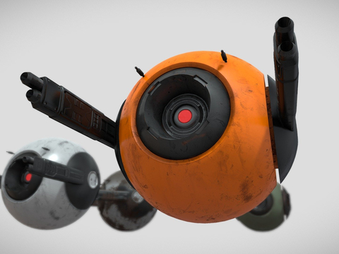  太空探测器 无人机3d模型 