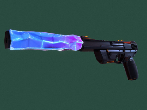  卫士手枪 科幻枪 动漫道具3d模型 