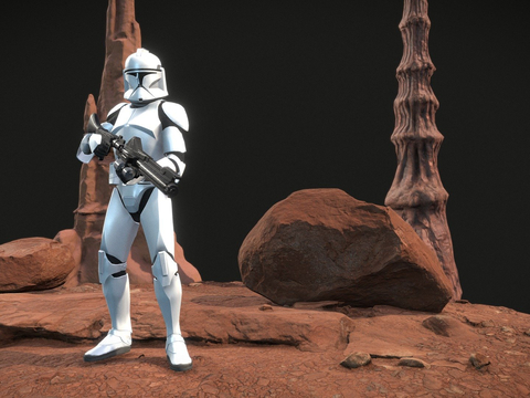  克隆士兵3d模型 