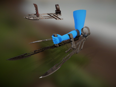  动漫道具 游戏道具 臂刀3d模型 