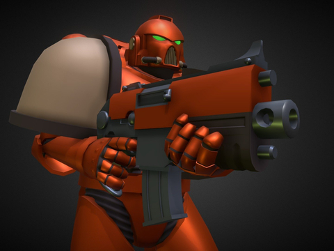  太空海军 陆战队 队员 游戏角色3d模型 