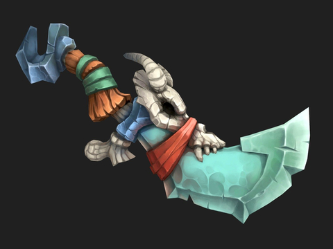  死灵法师刀3d模型 