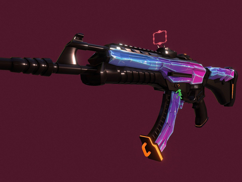  科幻步枪3d模型 