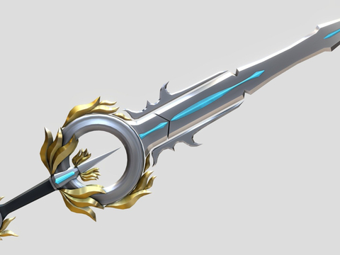  游戏科幻剑3d模型 