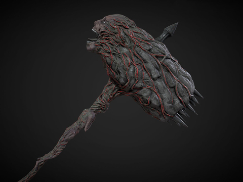  大尸体锤 黑暗幻想武器3d模型 