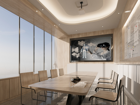  现代医院 示教室3d模型 