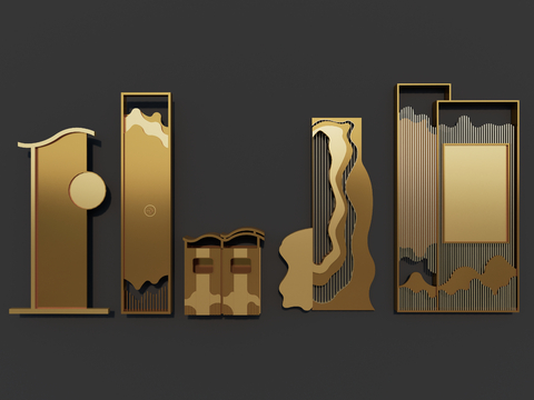  现代示范区指示牌 导视牌 路口标识3d模型 