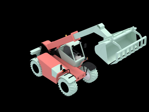  拖拉机 推土车3d模型 