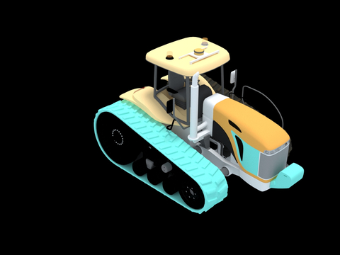  拖拉机 推土机3d模型 