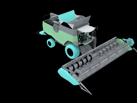  拖拉机 推土车3d模型 