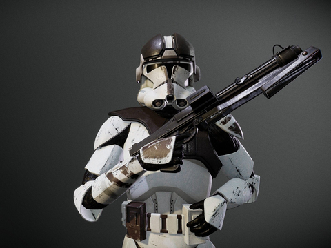  炮手克隆兵3d模型 