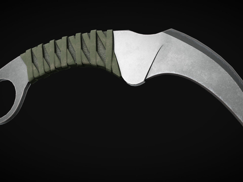  卡拉比特刀 弯刀 镰刀3d模型 