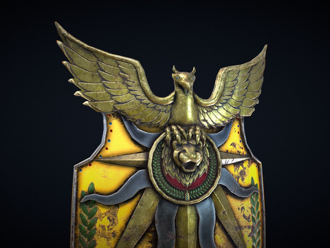  帝国盾牌 骑士盾 动漫道具3d模型 