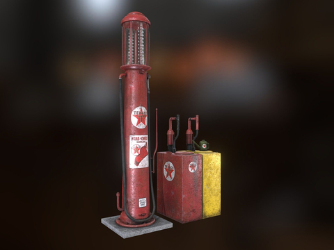  燃气泵 油泵站3d模型 