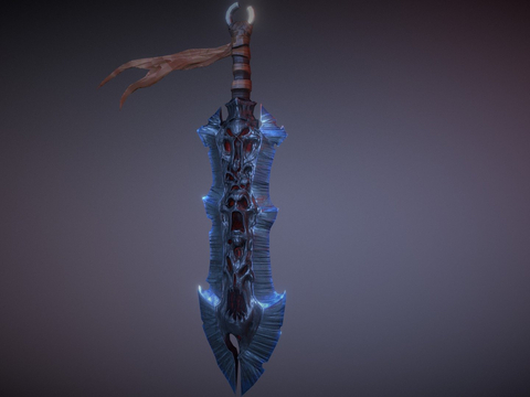  黑暗者战争潮汐剑 动漫刀剑3d模型 