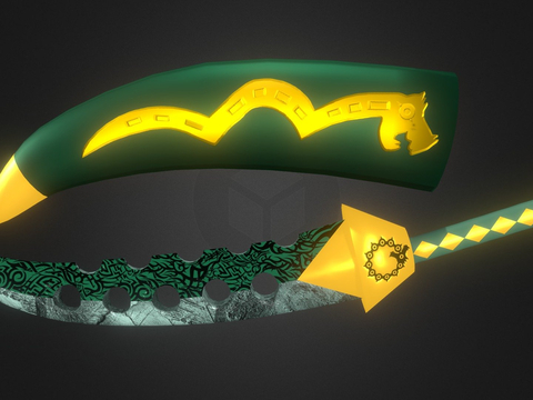  动漫版匕首3d模型 