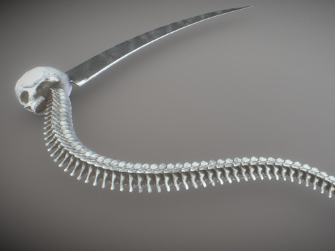  死神镰刀 弯刀 游戏道具3d模型 