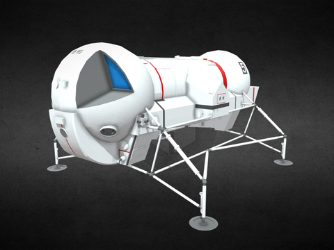  SHADO 月球车 探测机器人3d模型 