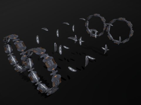  行星跳跃门3d模型 