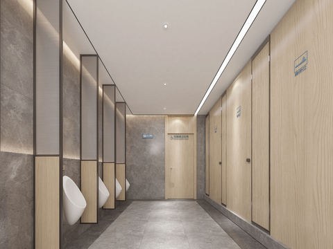  公共卫生间 公厕3d模型 