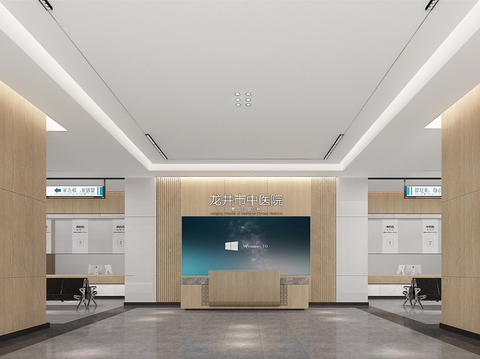  医院大厅 电梯前室3d模型 