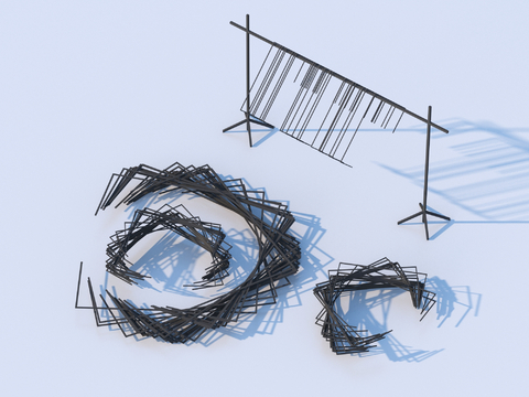  钢筋材料 施工小品 工业设备3d模型 