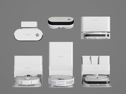  现代扫地机器人3d模型 