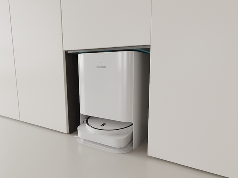  扫地机器人 扫地机3d模型 