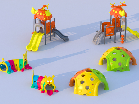  游乐设备 太空仓 攀爬架 滑滑梯3d模型 