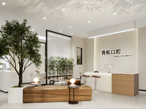  口腔医院前台 治疗室3d模型 