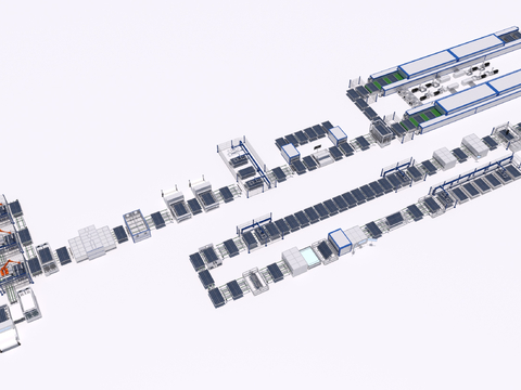  厂区设备 太阳能电池板3d模型 